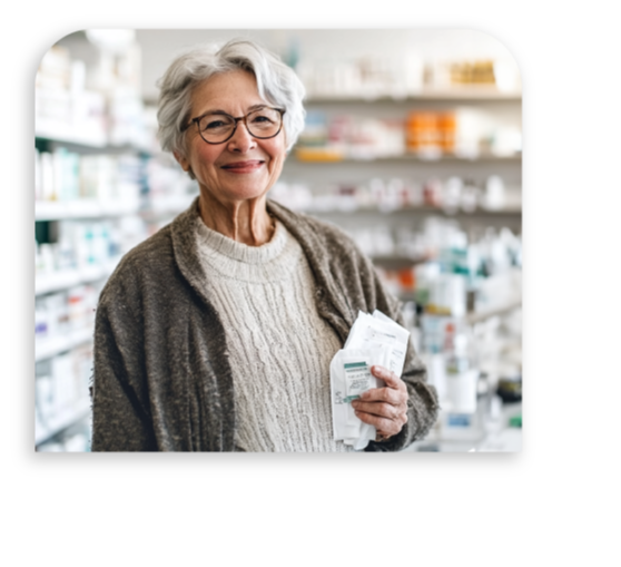 Anna at the pharmacy